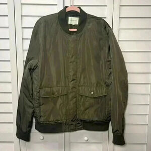 Aeropostale Puffer Bomber Jacket Size Large Olive Green